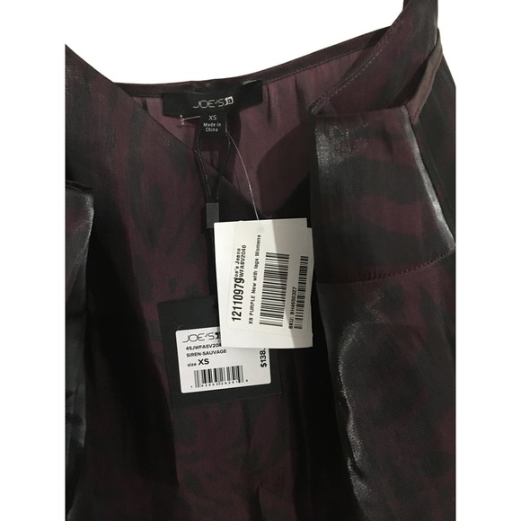 NWT Joe's Jeans Sauvage Zebra Striped Camisole Tank In Siren Size XS - Picture 6 of 6